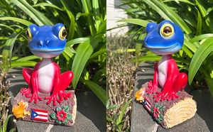 Figuras de Rana <span class=keywords><strong>Coqui</strong></span> de Resina Pintadas a Mano, Recuerdo Personalizado de Puerto Rico, para Decoración del Hogar, Oficina o Jardín - Product Image 6