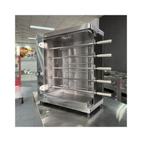 Four à gaz rotatif en acier inoxydable commercial, machine à rôtir le poulet durable pour l'équipement de restauration hôtelière
