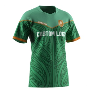 Camiseta Deportiva Sublimada al por Mayor, de Secado Rápido, con Cuello en V, para Hombre, Camiseta Deportiva con Rayas, Camiseta de Rugby, Algodón y Poliéster - Product Image 3