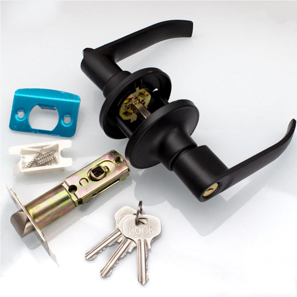 Luxury Modern Design Heavy Duty Door Lock Cylinders Exterior Door Pull Handle Door Lock for Bedroom Bathroom Toilet