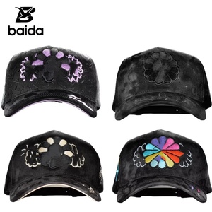 Gorras G5 Common Suede Unisex Curved Brim Adjustable Baseball Cap Dobby Street Style Sporty 5-Panel Letter Embroidery Xcaps - Product Image 2