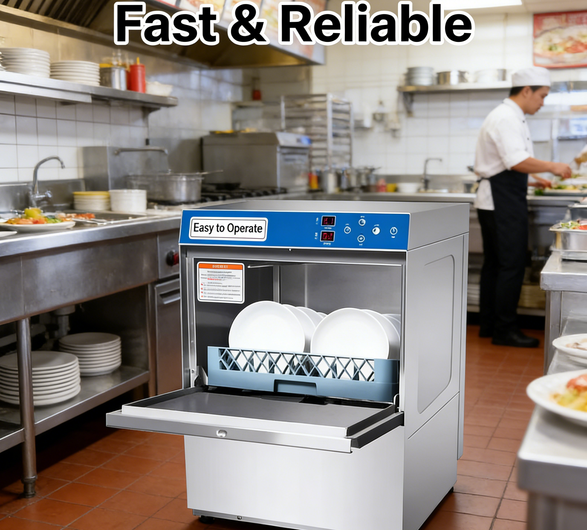 Professional Grade Smart Undercounter Dishwasher Imported Configuration 220-240V Automatic for Restaurant Bar Dish Washing