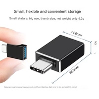 Adaptador USB C OTG USB3.0 Tipo-C a USB, Adaptador de Carga de 60W para Laptop, PC, Celular, Tablet, Transferencia de Datos de 10Gbps, Adaptador USBC