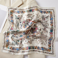 Écharpe carrée en soie de mode en gros pour femmes, foulard en soie pure à impression numérique personnalisée pour les boutiques de marque et les cadeaux promotionnels