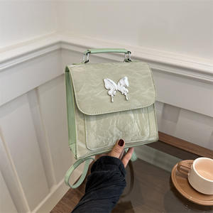 Nouveau sac à bandoulière Han <span class=keywords><strong>Shi</strong></span> Wei <span class=keywords><strong>Mei</strong></span> Bow Fashion, sac à main pour femme, petit sac carré sous le bras, sac à main femme - Product Image 2