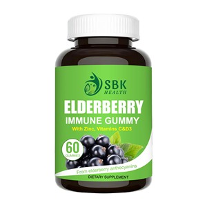 Gomitas Inmunitarias de Saúco con Zinc y Vitaminas C y D3, MOQ Bajo, Apoyo Inmunitario, Promueve Antioxidantes, Apoyo para la Piel y el Cabello - Product Image 1
