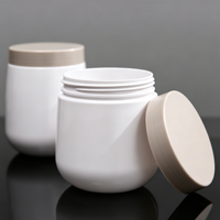 Grand pot blanc de grande capacité pour conditionneur pour animaux de compagnie, pot à large ouverture pour pommade coiffante, pots en plastique vides sous-emballés en stock