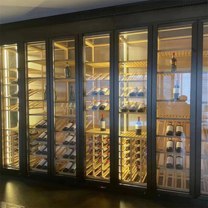 Estante de madera para vino DIY con función de refrigeración, estante de exhibición de estilo de panel para uso de muebles de bodega en el hogar - Product Image 6