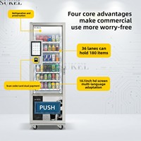 Distributeur automatique de boissons et de collations Suke Lai, petite taille, service en libre-service, prend en charge le paiement par carte, plusieurs options de paiement, personnalisation