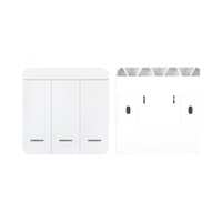 Interrupteur d'éclairage électrique intelligent KaiYi à double télécommande, alimenté par piles, 10A 220V, portée de contrôle 100m, avec autocollant aléatoire