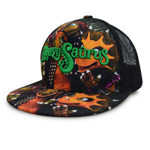 Gorras de Diseñador Premium al por Mayor para Niños, Gorra Trucker de Malla con Estampado de Dinosaurio de Dibujos Animados, Bordado 3D en Relieve, Gorra Snapback - Product Image 1