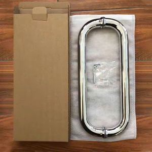 Poignée de tirage moderne pour porte de douche double vitrage sans cadre en acier inoxydable 304/316 avec barre porte-serviettes pour porte de salle de bain d'hôtel en verre - Product Image 6