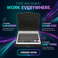 Grosir Pabrik Keyboard Mini Portabel Nirkabel Plastik Baru 10.1 inci untuk Laptop