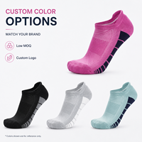 Chaussettes de sport basses en maille respirantes avec soutien de la voûte plantaire, personnalisables avec logo, faible MOQ, pour la course, la gym, l'entraînement, le tennis, décontractées, pour hommes et femmes
