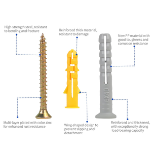 Kit d'assortiment d'ancres et de vis pour mur sec en plastique de qualité supérieure en acier inoxydable 304/316 personnalisé - Product Image 3