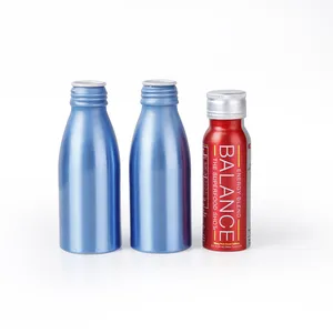 Custom Aluminum Water Bottle Wide Mouth Aluminum Beer Bottles Aluminum Metal Bottle for Beverage