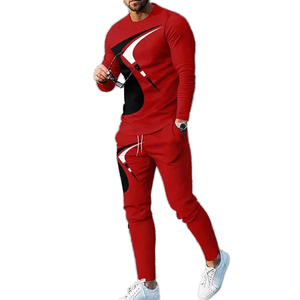 ชุดกีฬาฤดูหนาวคุณภาพพรีเมียม สำหรับออกกำลังกาย ฟิตเนส ผ้าฝ้าย 100% น้ำหนักเบา ระบายอากาศได้ดี ชุดวอร์มเทคฟลีซสำหรับผู้ชายแบบสองชิ้น - Product Image 1