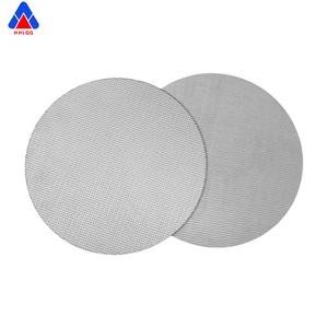 Disque filtrant en feutre de fibres multicouche en acier inoxydable 304/316 fritté personnalisé Huahang, filtre à air haute performance en métal fritté poreux - Product Image 1