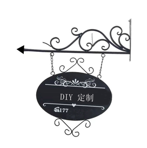 Soporte <span class=keywords><strong>de</strong></span> Pared para Letreros <span class=keywords><strong>de</strong></span> <span class=keywords><strong>Hierro</strong></span> Fundido, Estilo Rústico Vintage, <span class=keywords><strong>de</strong></span> Una Sola Cara, para Porche o Tienda, con Recubrimiento en Polvo, para Exteriores - Product Image 2