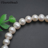 Perles d'eau douce naturelles en gros, tendance, forme ronde plate, perles en vrac pour la fabrication de bijoux pour femmes, collier, bracelet