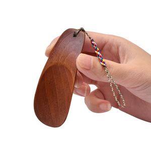 เชือกผูกรองเท้าไม้แบบพกพาขนาดเล็กพร้อมเชือกสีทึบขัดพื้นผิว - Product Image 1