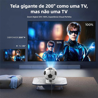 Mini projecteur Android 11 4K rotatif à 360 degrés, Wifi6 Bt5.0, résolution native 720P, cinéma en plein air, projecteur portable
