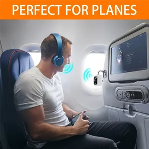 Adaptateur audio sans fil 2 In1BT Émetteur-récepteur Lossless HD Sound AUX Play RX/TX avec adaptateur d'avion pour voiture/maison/avion - Product Image 2