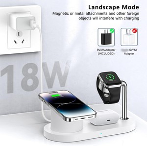 Soporte de cargador inalámbrico magnético fuerte Cargadores de teléfono celular multifuncionales Oficina 3 en 1 Cargador inalámbrico Reloj de teléfono Caliente 2024 - Product Image 2