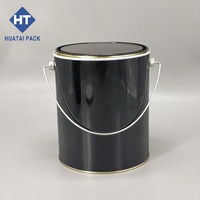 Kaleng Cat Kosong, Wadah dengan Tutup Tiga Lapis, Ukuran Pint, Quart, dan Gallon