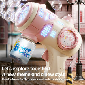 Personalizzato simpatico cartone animato macchina a bolle di coniglio a forma di animale bolla pistola ad acqua all'aperto al coperto i bambini giocano giocattoli - Product Image 2