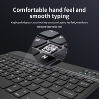 Set Keyboard dan Mouse Nirkabel Ultra-Tipis Portabel Kompak Warna Hijau Penuh, Mini Keyboard dan Mouse Isi Ulang untuk iPad Tablet
