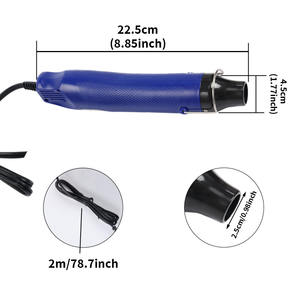 Pistola <span class=keywords><strong>de</strong></span> Aire Caliente JIETIAN Eléctrica <span class=keywords><strong>de</strong></span> 230V con Enchufe Azul para Reino Unido, <span class=keywords><strong>de</strong></span> Acero y Plástico, 300W, Garantía <span class=keywords><strong>de</strong></span> 3 Años, Herramienta <span class=keywords><strong>de</strong></span> Calentamiento Manual y Duradera para Bricolaje y Velas - Product Image 3