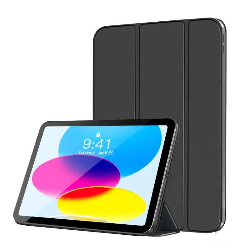 Folio Case for iPad 10th Gen 2022 for iPad Tablet 8.3 to 12.9 inch with Pencil Holder Trifold Stand Smart Cover with Soft TPU