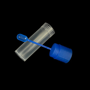 Wei Hong 15 ml – Godet de collecte de selles translucide en PP avec capuchon bleu pour usage médical - Product Image 2