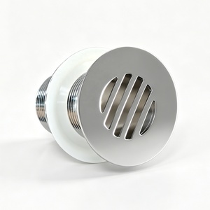 Siphon de lavabo fixe anti-vandalisme en laiton, <span class=keywords><strong>grille</strong></span> chromée G1 1/4" sans fente pour toilettes publiques - Product Image 2