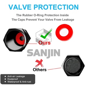 Capuchons de valve de pneu de voiture et moto en alliage d'aluminium CNC, galvanisés, anti-rouille, anti-poussière, pour l'exploitation minière - Product Image 3