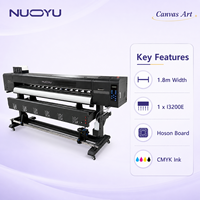 Imprimante sur toile 1,8 m avec 1 carte Hoson I3200E, machine d'impression grand format CMYK pour toile, vente en gros OEM