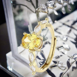 เรนโบว์คิง เงินแท้ 925 ชุบทอง 14k แหวนหมั้นสไตล์คริสเตียน ประดับเพชรซิคอน ดีไซน์ทันสมัย เหมาะสำหรับงานแต่งงาน งานเลี้ยง ของขวัญเล็กๆ น่ารัก - Product Image 3