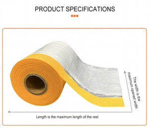 Film de protection pour peintres en PE de qualité industrielle, 24 pouces de large, <span class=keywords><strong>90</strong></span> pieds de long, 3 rouleaux, résistant à l'humidité, transparent, protection contre la poussière - Product Image 5