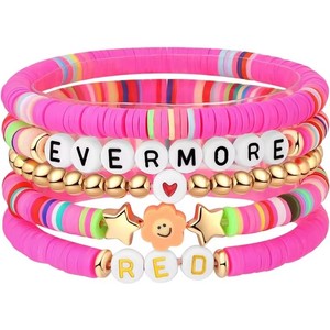 Pulseras <span class=keywords><strong>de</strong></span> la Amistad con Temática TS 2024, Colección <span class=keywords><strong>de</strong></span> Pulseras <span class=keywords><strong>de</strong></span> Arcilla Inspiradas en el Álbum <span class=keywords><strong>de</strong></span> <span class=keywords><strong>Taylor</strong></span> Swift - Product Image 1