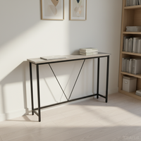 Console d'entrée en bois rustique, table de présentation pour couloir, table basse étroite pour canapé