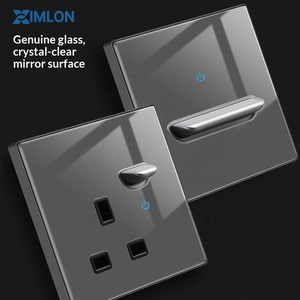 XIMLON Interruptores e Tomadas Elétricas de Parede de Vidro Temperado de Luxo 220V de Alta Potência, Fabricante de Interruptores de Luz Personalizáveis - Product Image 4