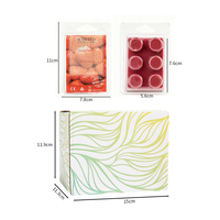 Ensemble d'usine de 8 cire parfumée au jasmin lavande camomille rose fleur de cerisier fond des cubes de cire de soja naturelle