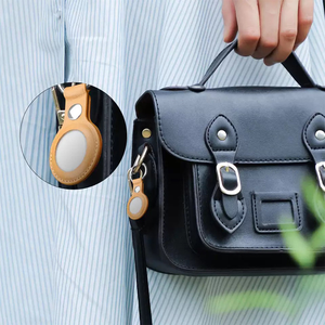 Étui de luxe en cuir véritable <span class=keywords><strong>2021</strong></span> pour Apple <span class=keywords><strong>AirTag</strong></span>, housse de protection pour <span class=keywords><strong>AirTag</strong></span> avec porte-clés - Product Image 6