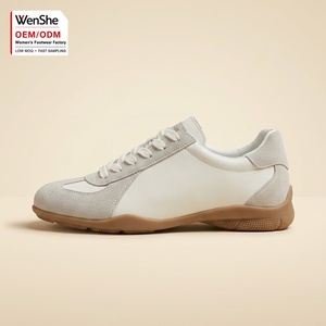 OEM ODM Custom Logo Mens Womens Retro German <strong>Army</strong> Trainer Shoes Suede Leather Casual Sneakers Gum Sole Vintage Classic Flat Shoe - Product Image 1