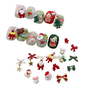 2025 nouveau 3D alliage noël <span class=keywords><strong>Nail</strong></span> <span class=keywords><strong>Art</strong></span> ornements Cyber Claus flocon de neige wapiti cloche explosif ongles décoration - Product Image 5