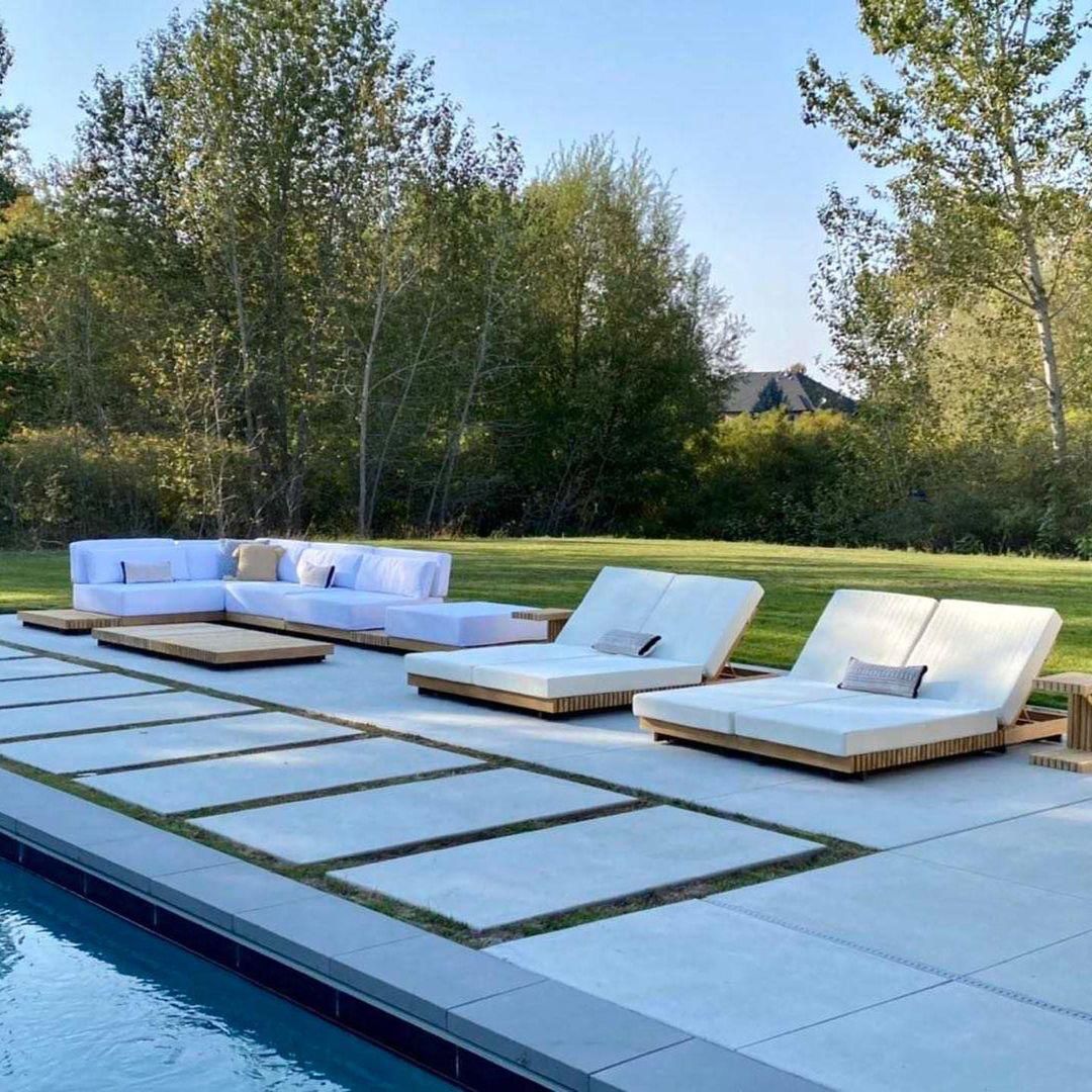 Outdoor Furniture Garden Sofas Sets High End Modern Sofa Set Teak  Patio  Wood outdoor furniture