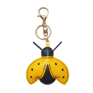 Cute Ladybug Shaped Leather Keychain Multiple Colors Fashion Bag Charm Small Gift Decorative <b>Key</b> <b>Ring</b> - Product Image 5