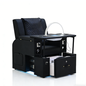 Pedicure Chair with <b>Folding</b> Nail <b>Table</b> New Luxury Pedicure Chair Led Lighting Foot Spa Chair Manicure Pedicure Chair - Product Image 1