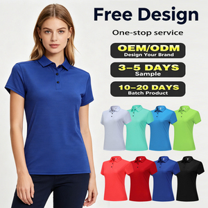 Polos de Mujer <span class=keywords><strong>Bordados</strong></span> de Alta Calidad, Polos de Golf de Manga Corta de Secado Rápido para Mujer - Product Image 1